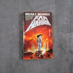 Tor Far Harbor PB Book First Edition Black Vintage 1989 Sci-Fi Melisa Michaels
